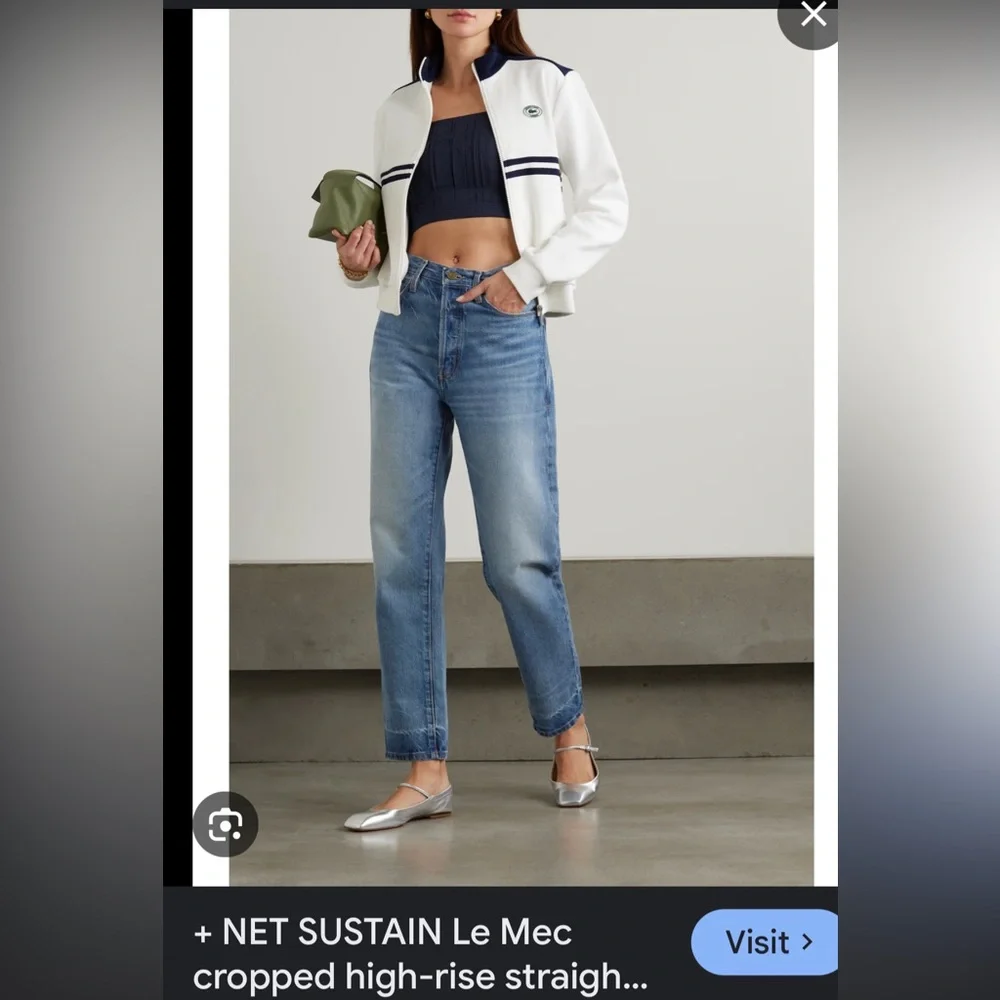 FRAME DENIM LE MAC JEAN LIGHT WASH HIGH RISE STRAIGHT LEG BUTTON FLY JEANS 25NWT - Picture 2 of 16